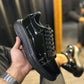 Kn- yüksek taban günlük ayakkabı 044 siyah rugan (siyah taban)