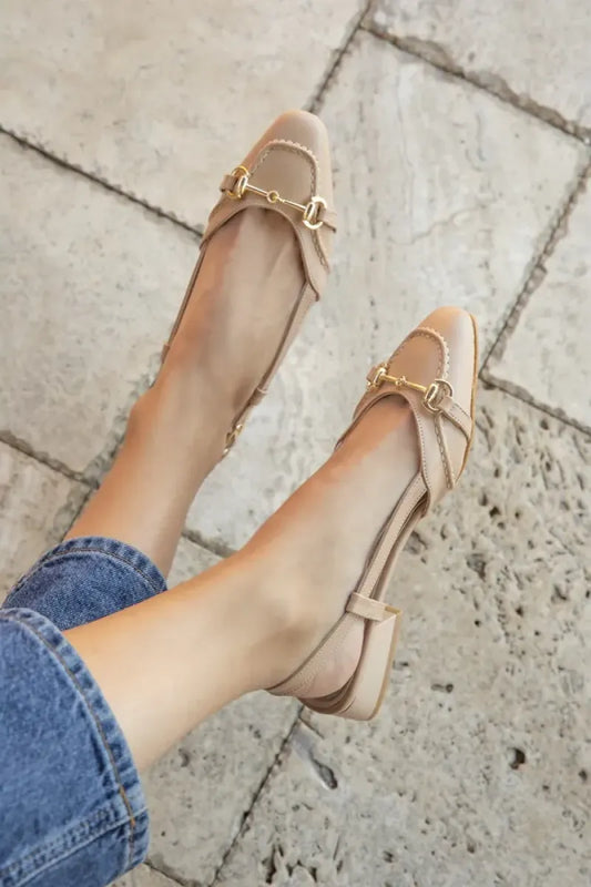 St yoana kadın toka detay topuklu ayakkabı ten / women > shoes > stilettos